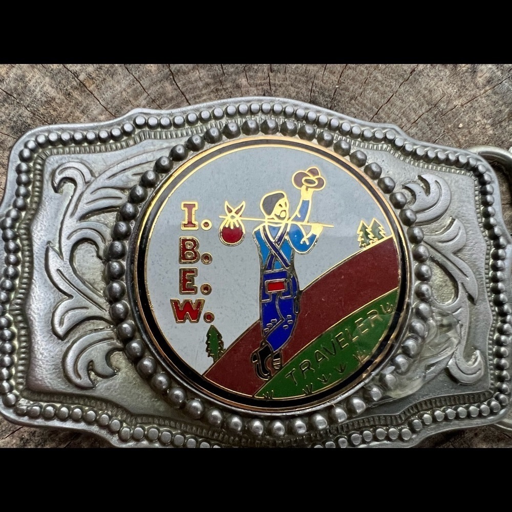 IBEW Traveler Belt Buckle  Very Rare!  Hard to Find!
